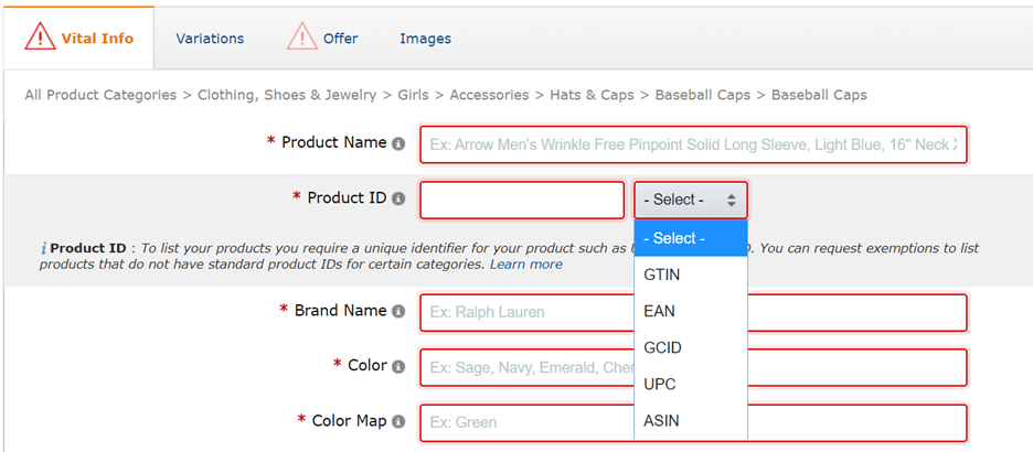 Amazon GTIN