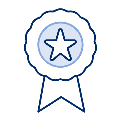 Illustration of an award ribbon.