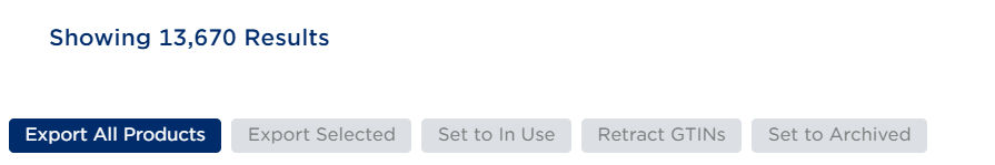 Export Product and GTIN Data